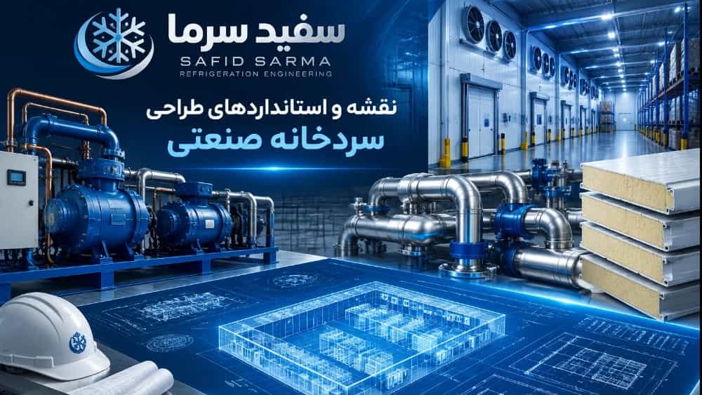 نقشه و استانداردهای طراحی سردخانه صنعتی؛ راهنمای مهندسی صفر تا صد نقشه و استانداردهای طراحی سردخانه صنعتی؛ راهنمای مهندسی صفر تا صد